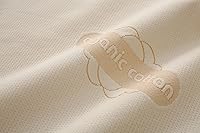 Vista 7 de Paquete de 2 protectores de almohada de algodón orgánico de lujo, estándar, certificado orgánico, impermeable, con cremallera, tela de punto suave