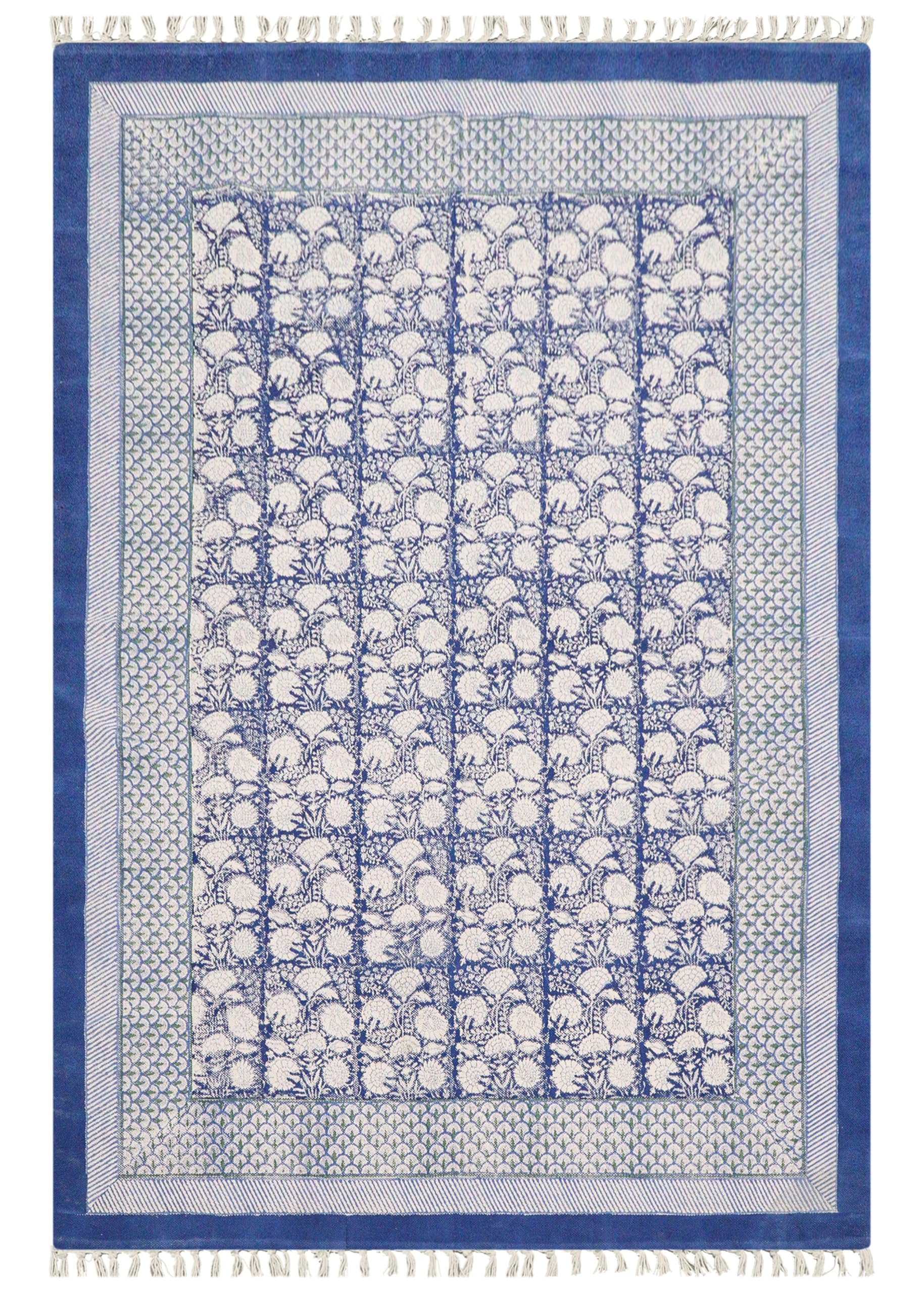 Tapis kilim fin 0,5 cm dhurrie coton lavable intérieur extérieur