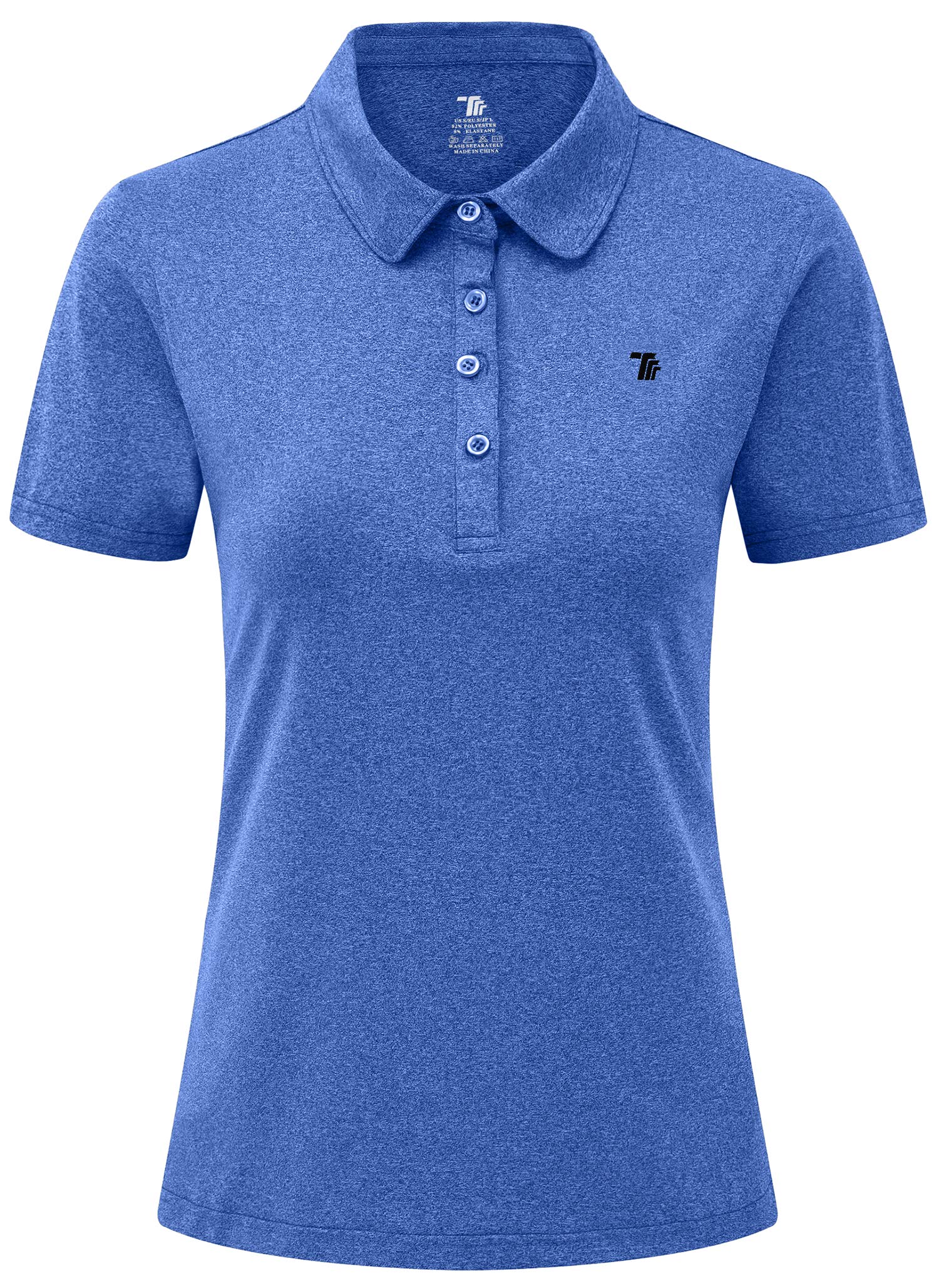 YSENTO Damen Golf Poloshirt Kurzarm Polohemd Schnelltrocknend Atmungsaktiv Sport Tennis Lady-Fit T-Shirts