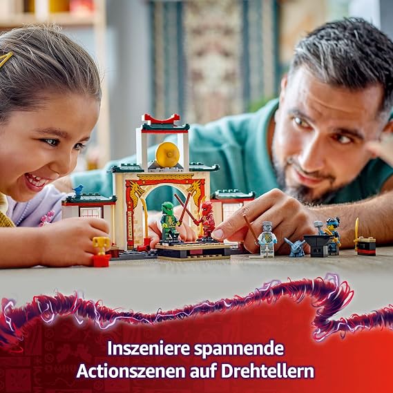 LEGO NINJAGO Spinjitzu Temple of the Ninja - Play Set of 4 Minifigures and 1 Dragon Figure - Bauset - Christmas or Birthday Gift for Boys and Girls from 4 years 71831