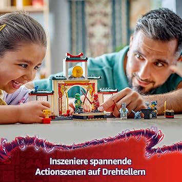 LEGO NINJAGO Spinjitzu Temple of the Ninja - Play Set of 4 Minifigures and 1 Dragon Figure - Bauset - Christmas or Birthday Gift for Boys and Girls from 4 years 71831