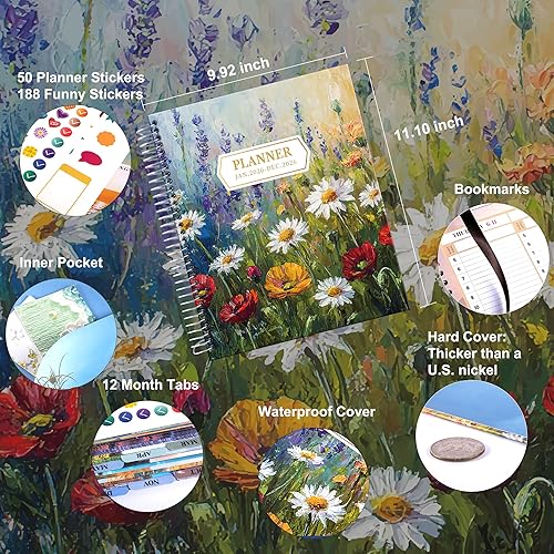 Miniatura 2 de CAGIE Agenda 2026 12 meses de enero de 2026 a diciembre de 2026, calendarios semanales y mensuales de 8.5 x 11 pulgadas, planificadores grandes en