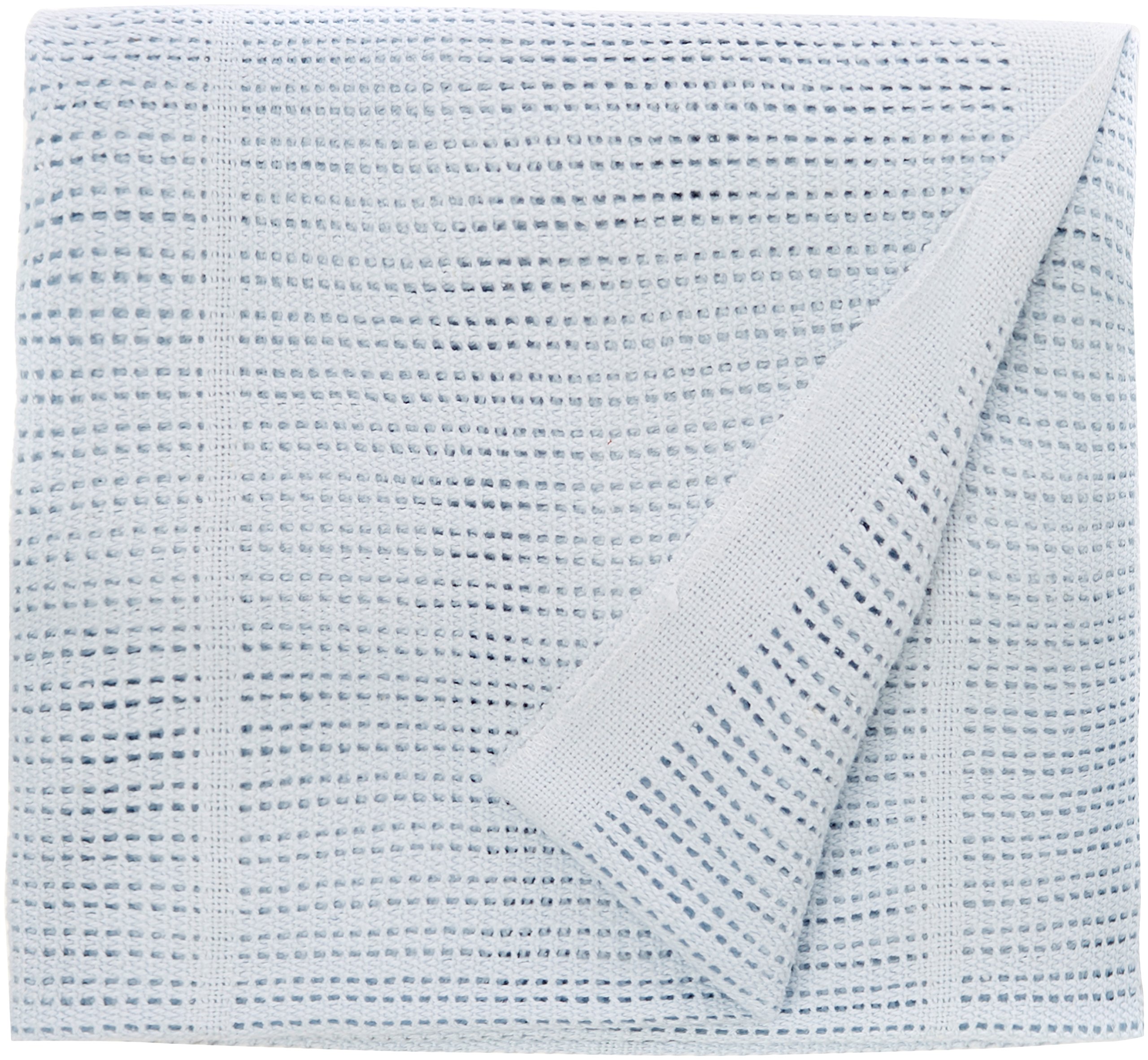 Cuddles Collection Cot Bed Cellular Blanket (Blue)