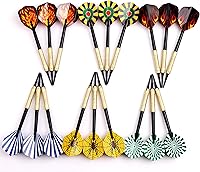 MaxMau 18-Pack Soft Tip Darts for Electronic Dartboards - Skid-Proof Knurled Barrels, Replaceable Tips, Shafts & Flights