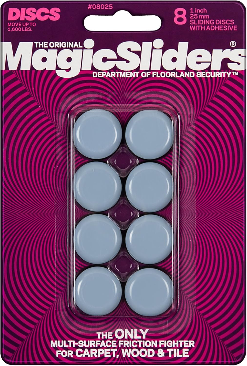 Magic Sliders 8025 Series 8PK 1" RND Slide Disc, Blue Amazon.co.uk
