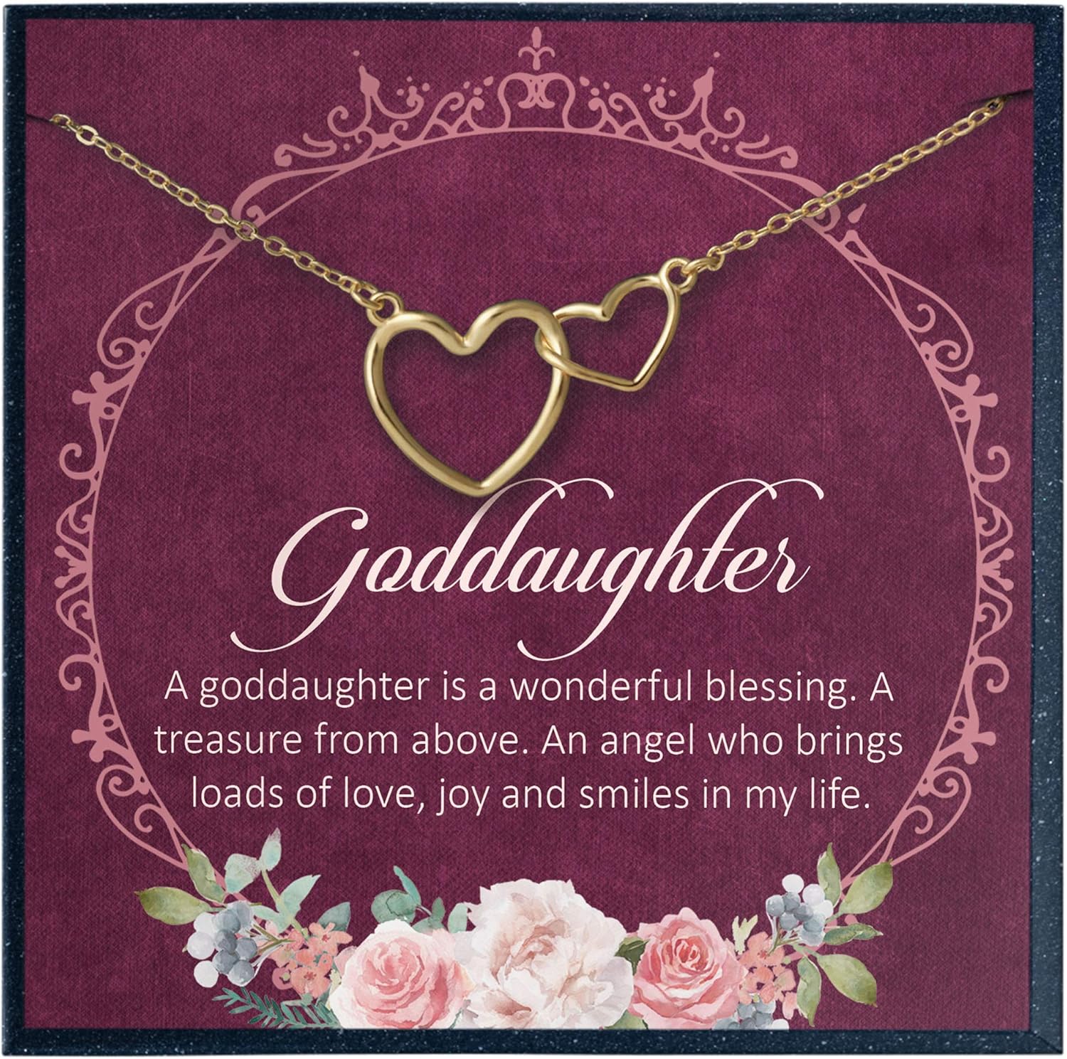 Goddaughter Gifts for Goddaughter Gifts from Godmother, Goddaughter Necklace, Baptism Gift, First Communion Gifts Girl, Confirmation Gifts for Girls