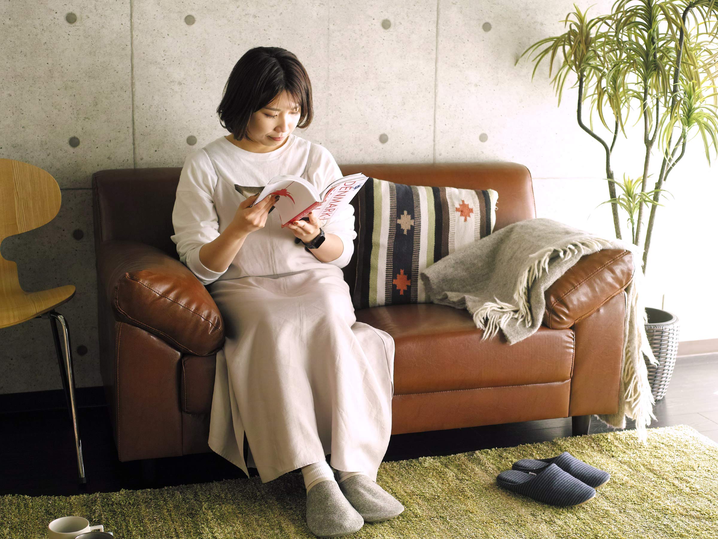 Amazon.co.jp: North Orange: レザーソファ