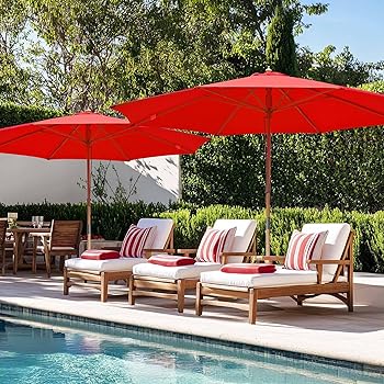 13 foot patio umbrella replacement Treasure Garden 13-ft Outdoor Patio Umbrella with Lux Lighting, Octagonal  Cantilever with Fixed or Rolling Base main image 0