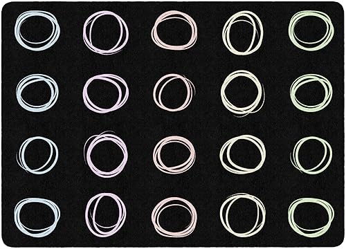 Miniatura 15 de Flagship Carpets Circle Sampler - Alfombra educativa abstracta para niños y profesores, calidad duradera para escuelas, preescolar, guardería y