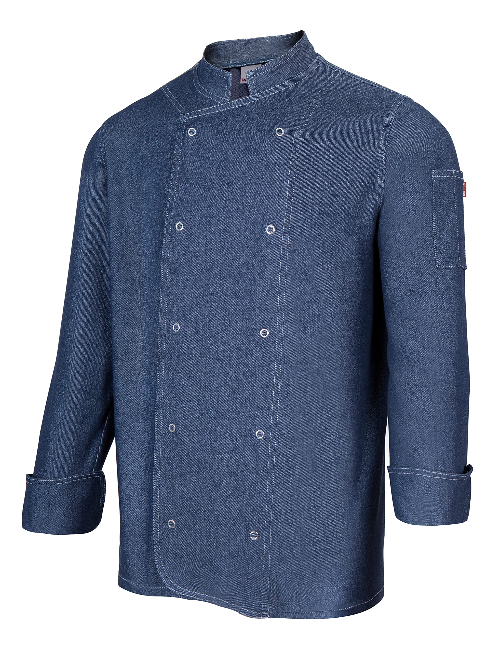 VELILLA Chaqueta de Cocina Denim Con Automáticos Chaqueta de cocinero Unisex adulto