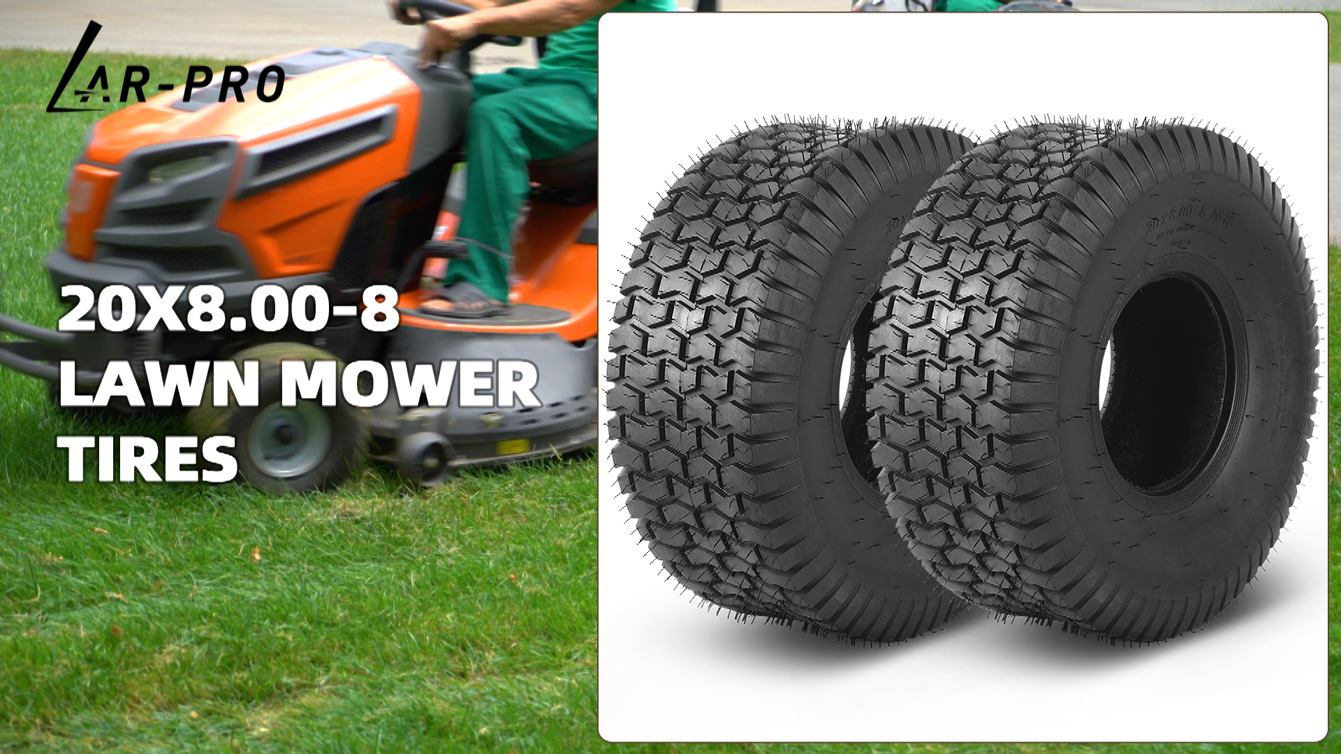 Amazon.com: AR-PRO 20x8.00-8 Lawn Tractor Riding Mower Turf Tires