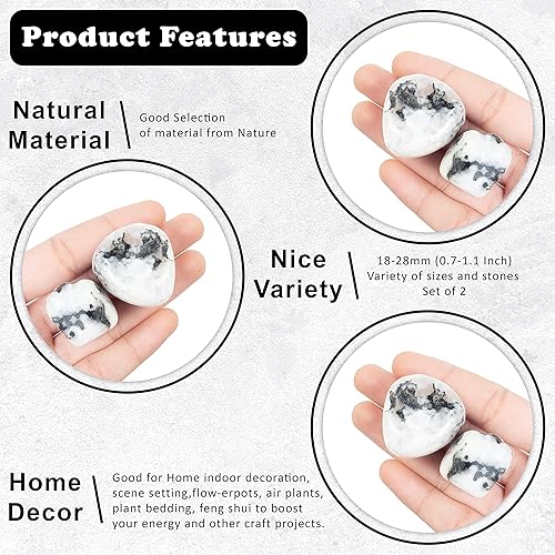 Miniatura 5 de Más de 300 quilates, 2 piedras pulidas de piedra lunar arcoíris y cristales, piedras pulidas de 0.78 a 0.98 pulgadas, piedras curativas reales