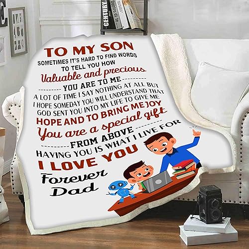 Miniatura 4 de A Lot of Time I Say Nothing at All, manta de forro polar prémium para hijo, con citas, cumpleaños, día del niño, regalo de Navidad, regalo para él,