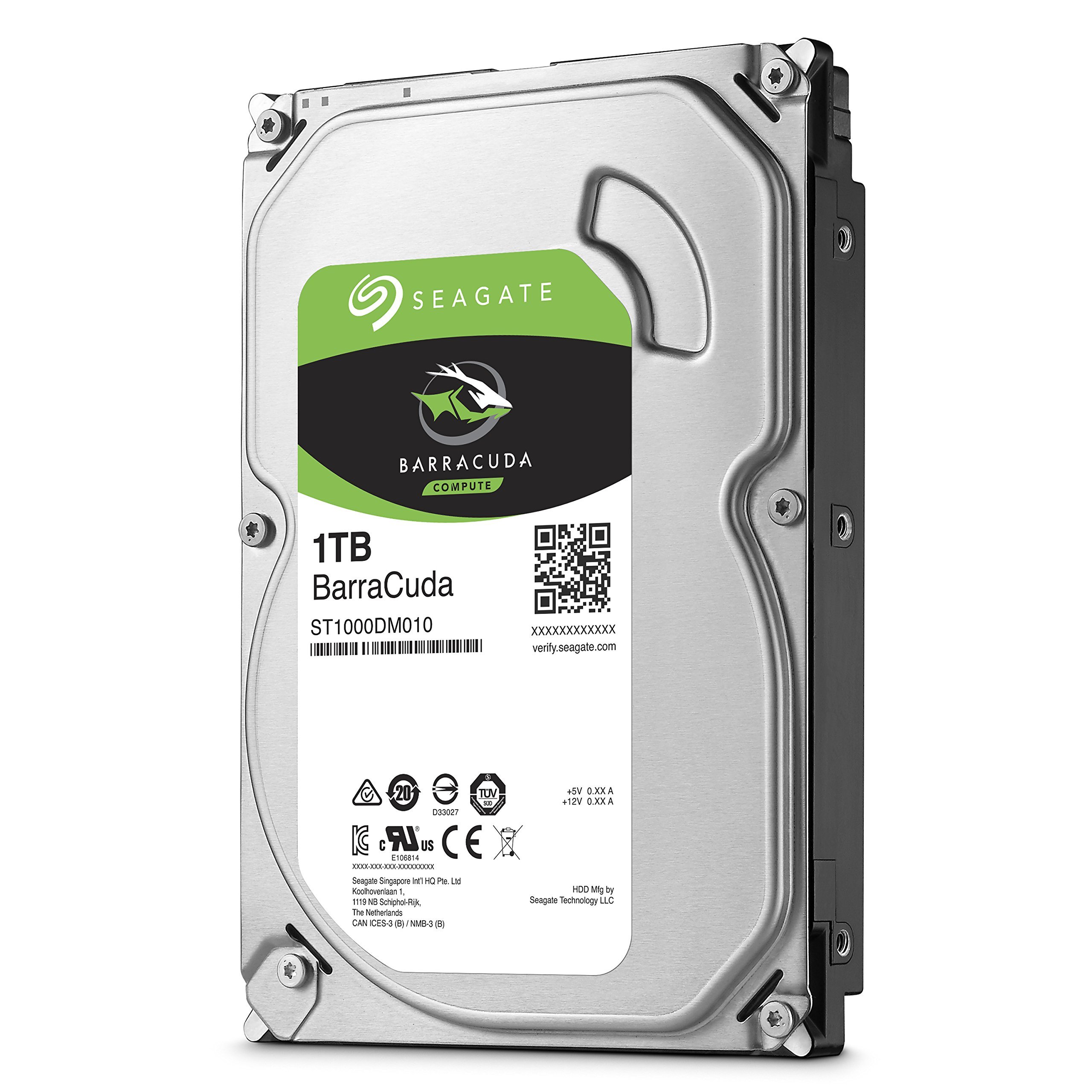 Seagate ST1000DM010 HDD Interno da 1TB, 3.5 pollici, 7200 rpm, Argento (Ricondizionato)