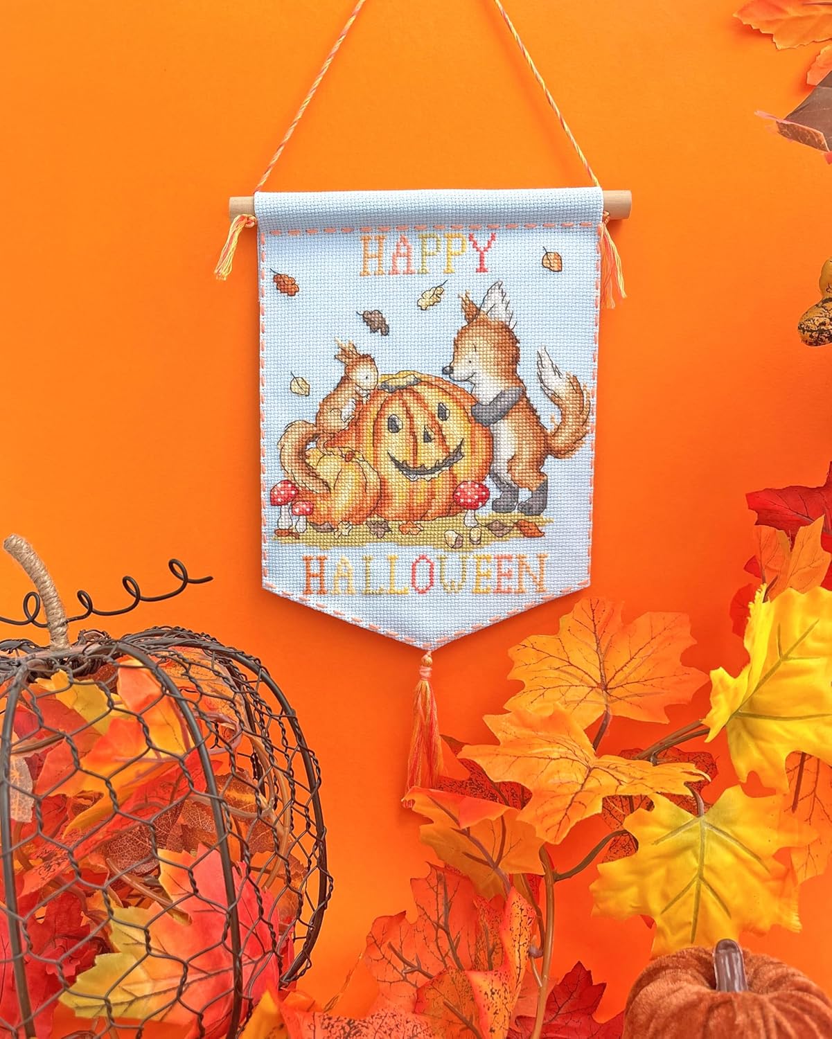 Bothy Threads Happy Halloween Pennant Flag Counted Cross-Stitch Kit