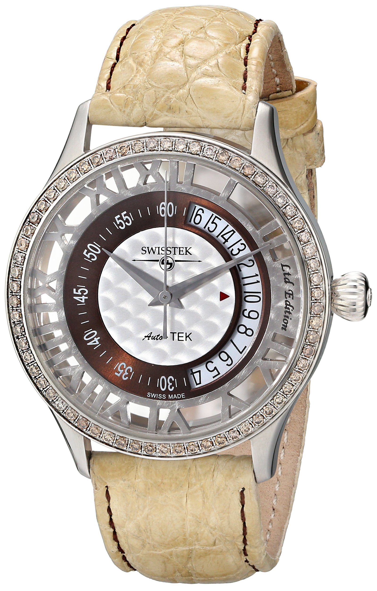 Sk52707g Limited Edition Automatic Cognac Diamond Watch With