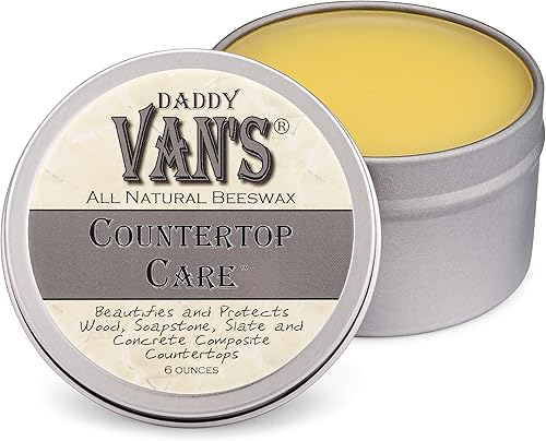 Miniatura 1 de Daddy Van's® Cuidado de encimera de cera de abeja natural para encimeras de esteatita, pizarra, compuesto de hormigón y bloque de carnicero, apto