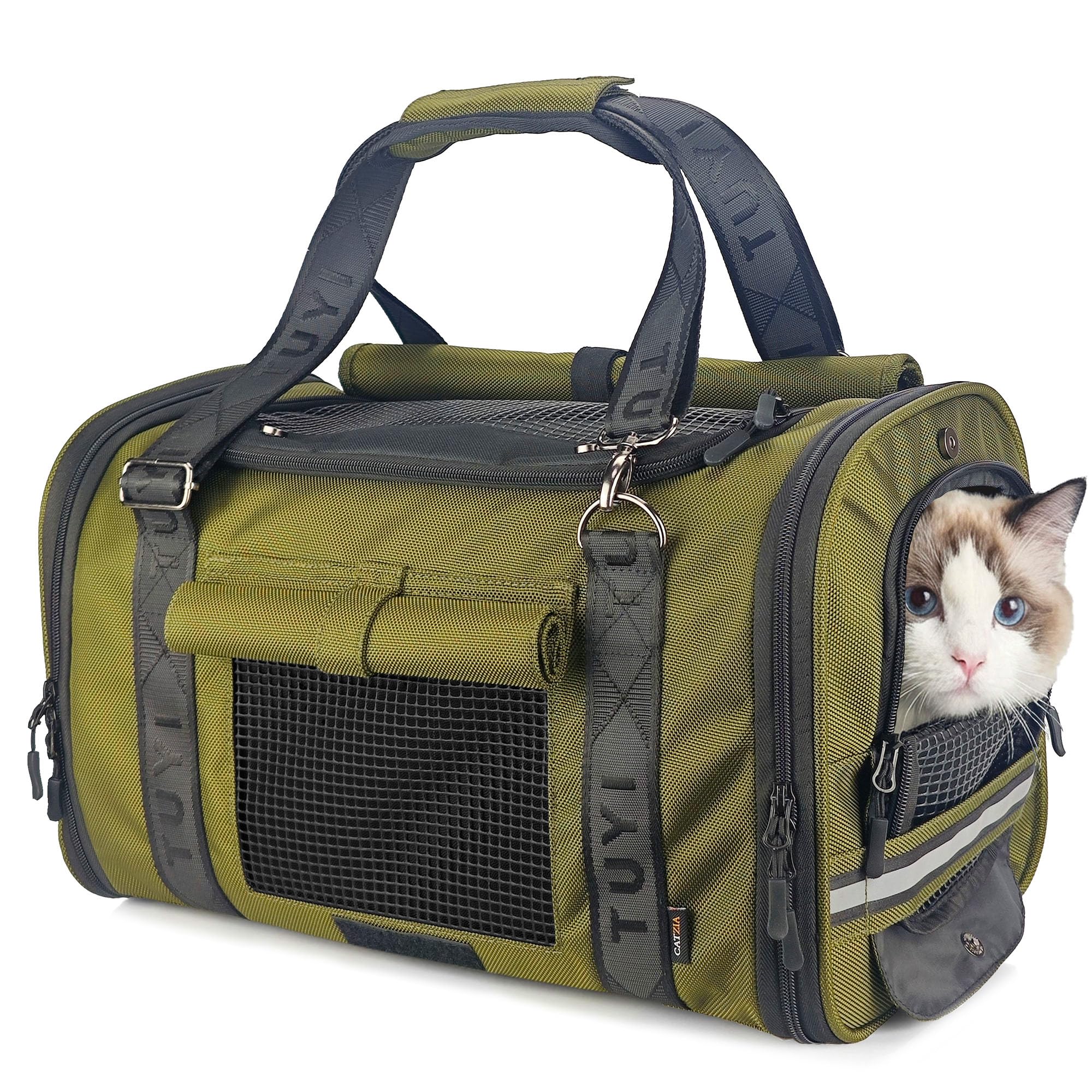 ZOY★ゾーイ★R-PET★9.0型★キャスター付★良品★カート(ターコイズ) Amazon.com : CATZIA Soft Sided Cat Carrier for Anxious Cats with