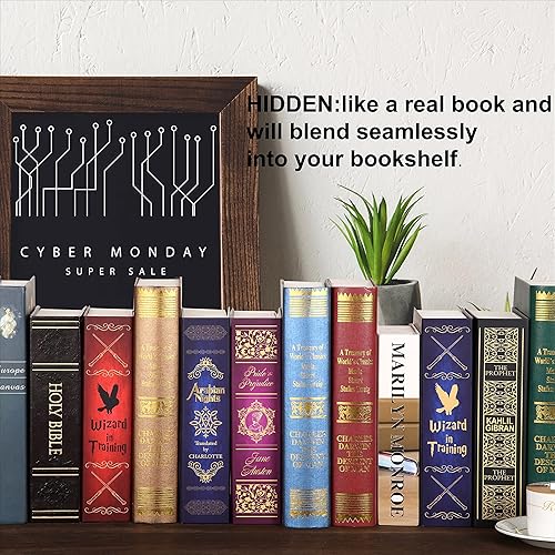 Miniatura 5 de The Prophet Diversion - Caja fuerte con páginas reales, almacenamiento secreto secreto oculto, pequeña caja fuerte con cerradura de llave, caja de