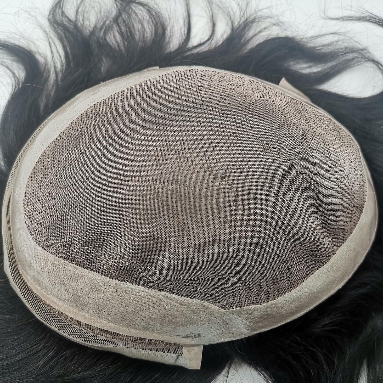 Peruka męska Peruka męska Mono, Pu Human Hair Pieces, system wymiany włosów Peruka dla mężczyzn(6x9)