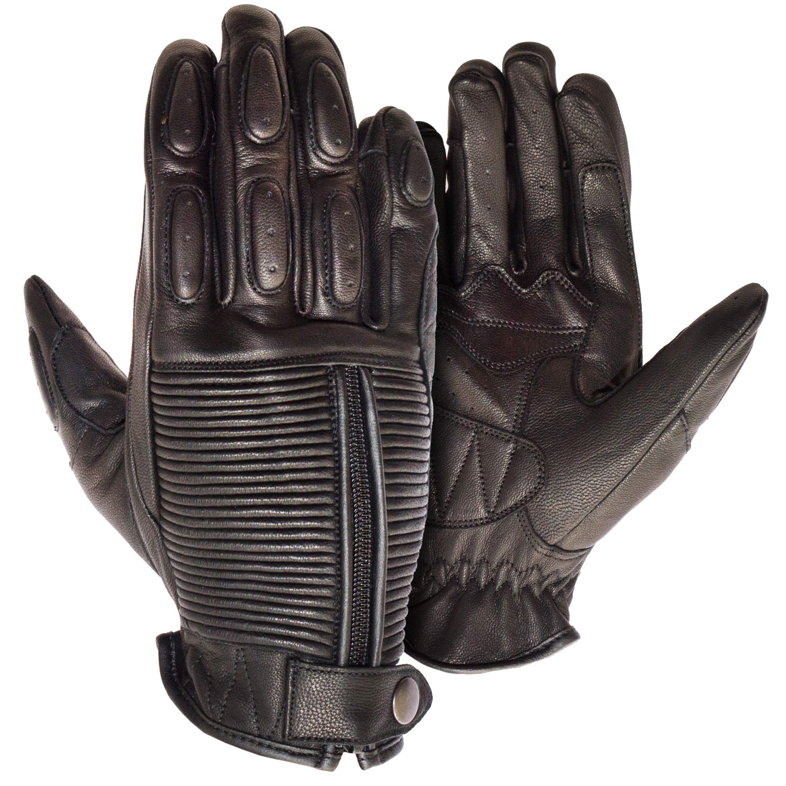 GREAT BIKERS GEAR - Bobber Cafe Brat Style Leder Bikerhandschuhe