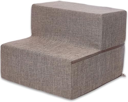 Best Pet Supplies - Escalera plegable para mascotas hecha en Estados Unidos con espuma certificada CertiPUR-US para perros y gatos