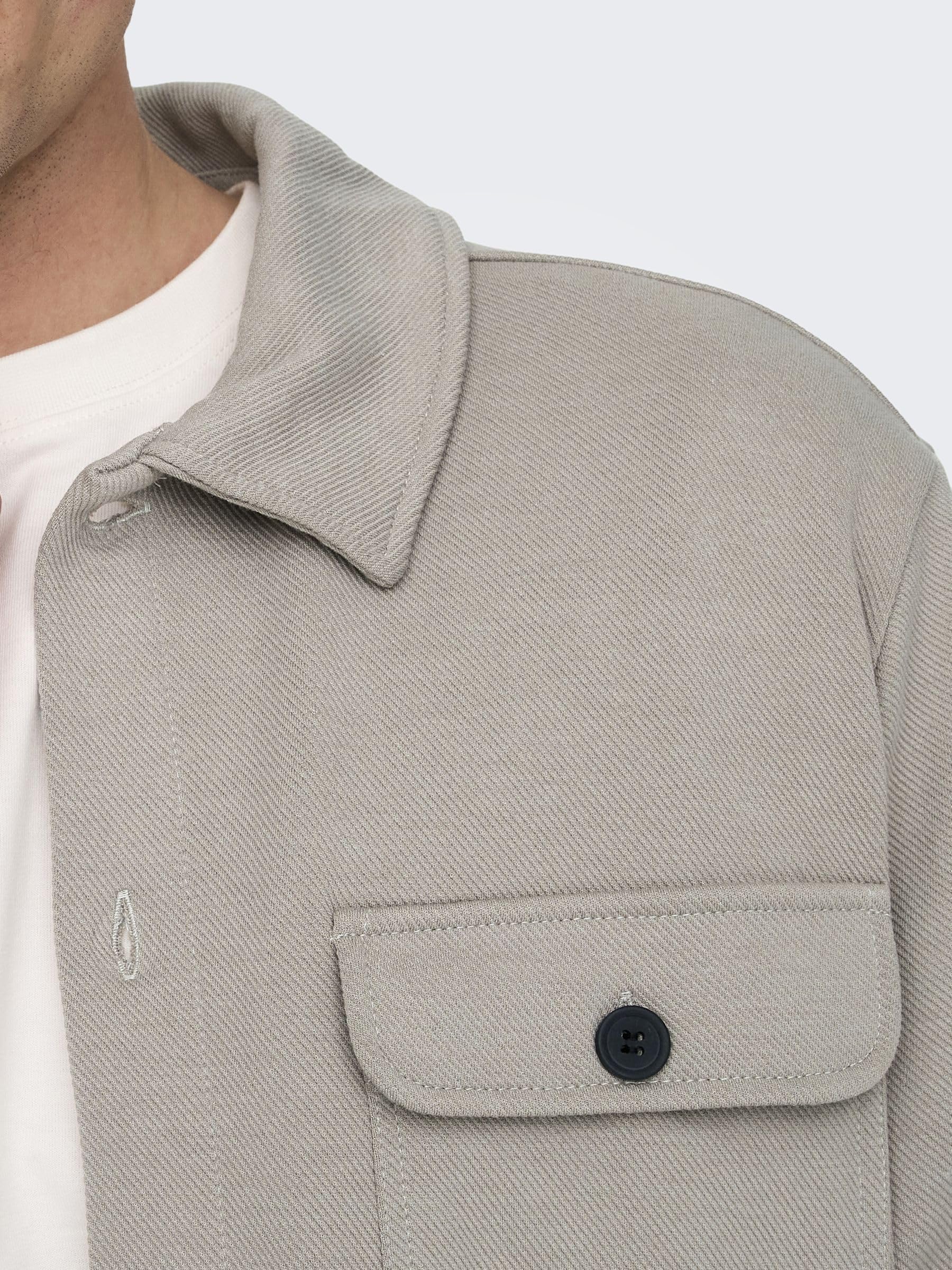 Only & Sons Koszula z długim rękawem Mężczyźni Onsnewkodyl Overshirt Sweat Noos