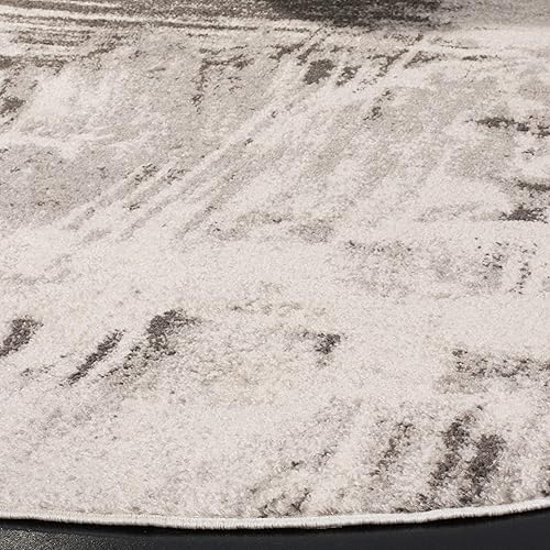 Miniatura 17 de SAFAVIEH Adirondack Collection - Alfombra de área de 6 x 9 pies, marfil y gris, diseño abstracto moderno, no desprende pelusa y de fácil cuidado