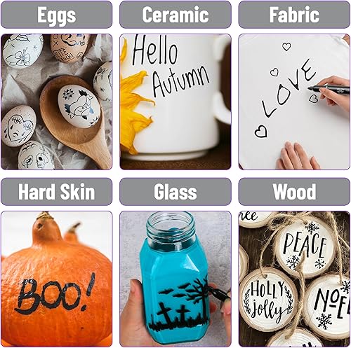 Miniatura 4 de Mr. Pen - Marcadores permanentes, paquete de 12 unidades, negro, punta fina, marcadores negros, marcadores de punta fina, marcadores permanentes