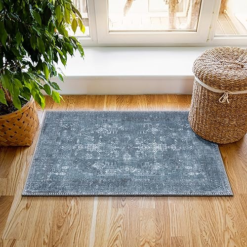 Miniatura 2 de RugOver Alfombra lavable a máquina, apta para mascotas y antideslizante, para interiores, cocina, baño, sala de estar, decoración del piso del hogar