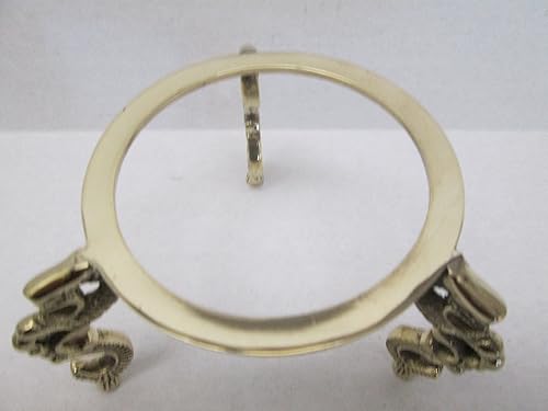 Miniatura 3 de Diseño de dragón de latón macizo de 2.75 pulgadas (diámetro interior), esfera de piedras preciosas, soporte de bola de cristal, soporte y exhibición