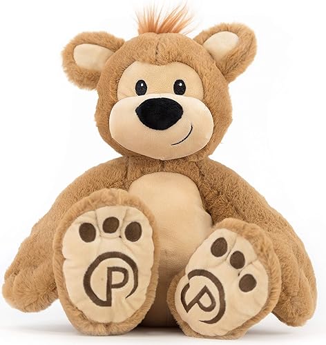 Peluche Pawley El oso de peluche - Adorable oso de peluche con detalles bordados - Animales de peluche suaves y cómodos para bebés, niños pequeños y