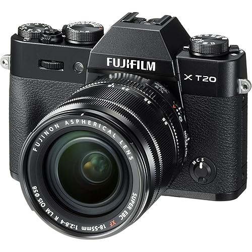 Fujifilm X-T20 Mirrorless Digital Camera w/XF18-55mmF2.8-4.0 R LM OIS Lens-Black