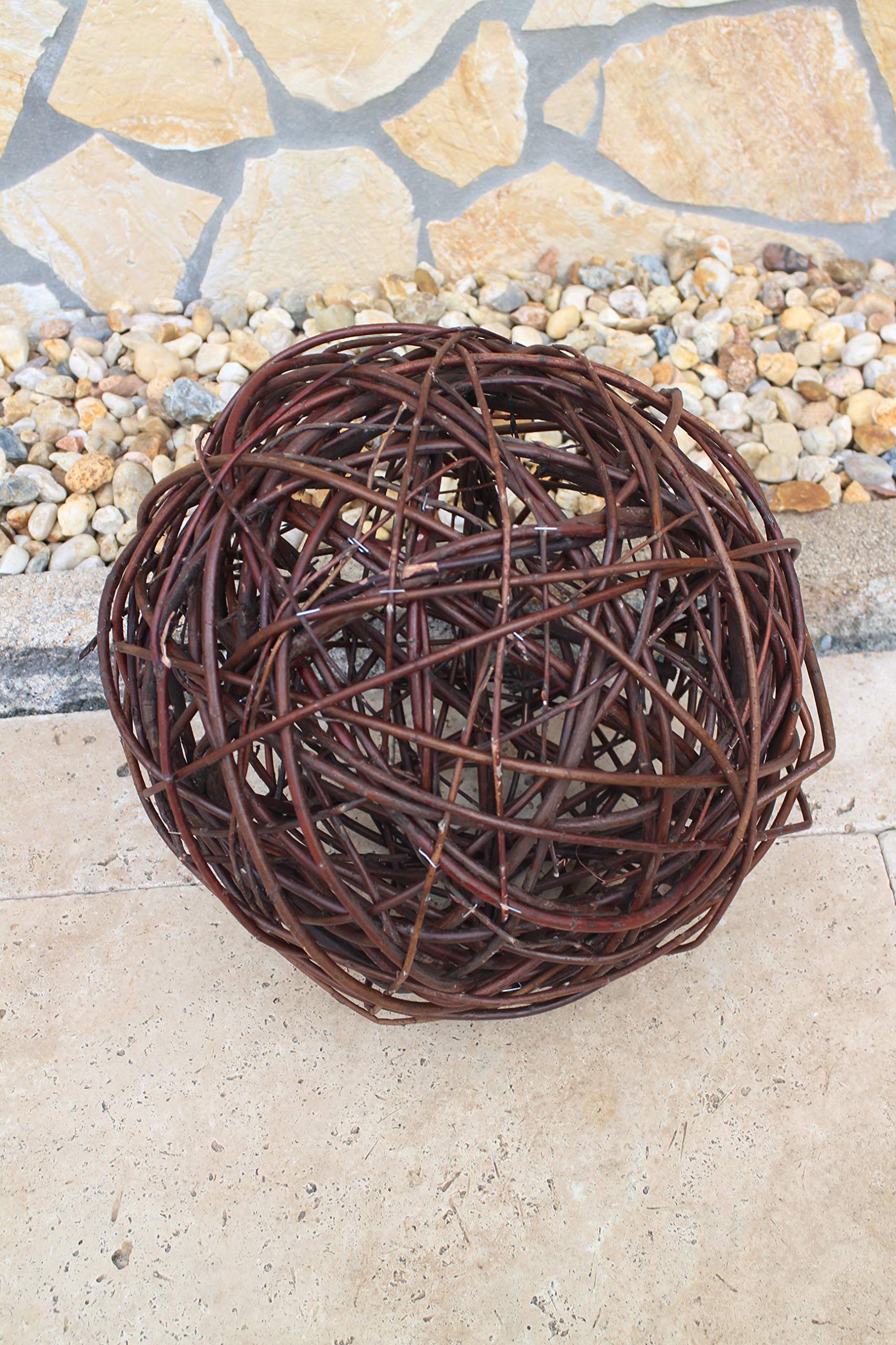Boule Décorative En Osier 40 Cm - Fabriquée à La Main Dans L'UE - Décoration Naturelle