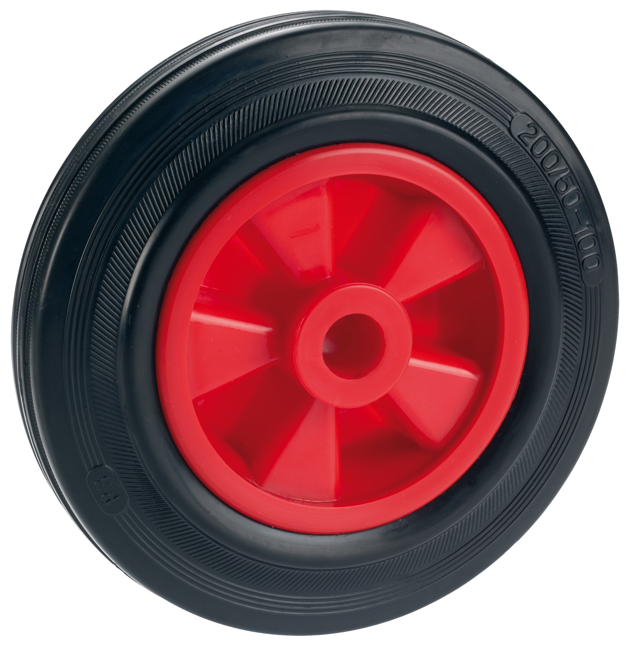 Dörner + Helmer 714201ROT Hub Solid Rubber Wheel with Bearing 160 x 40 x 20 mm Width 58 mm