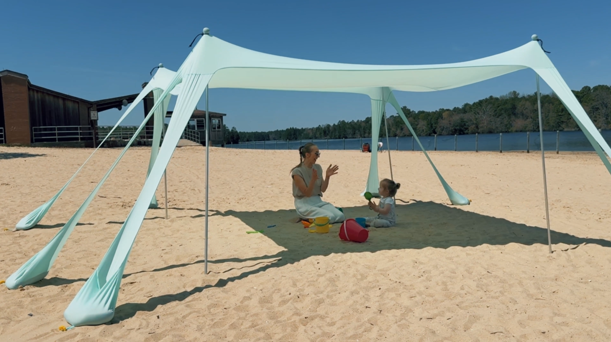 Amazon.com: Gardentime Beach Tent Canopy Sun Shelter 10x10ft