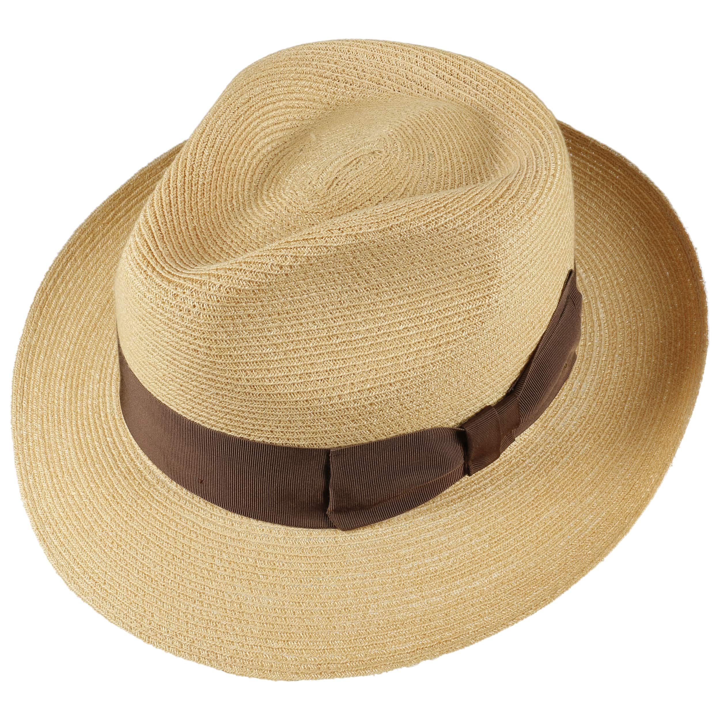 Stetson Kendrick Fedora Hanfhut Naturfarbener Bogart-Stil Nachhaltiger Hut Made in Italy Unisex Frühjahr Sommer