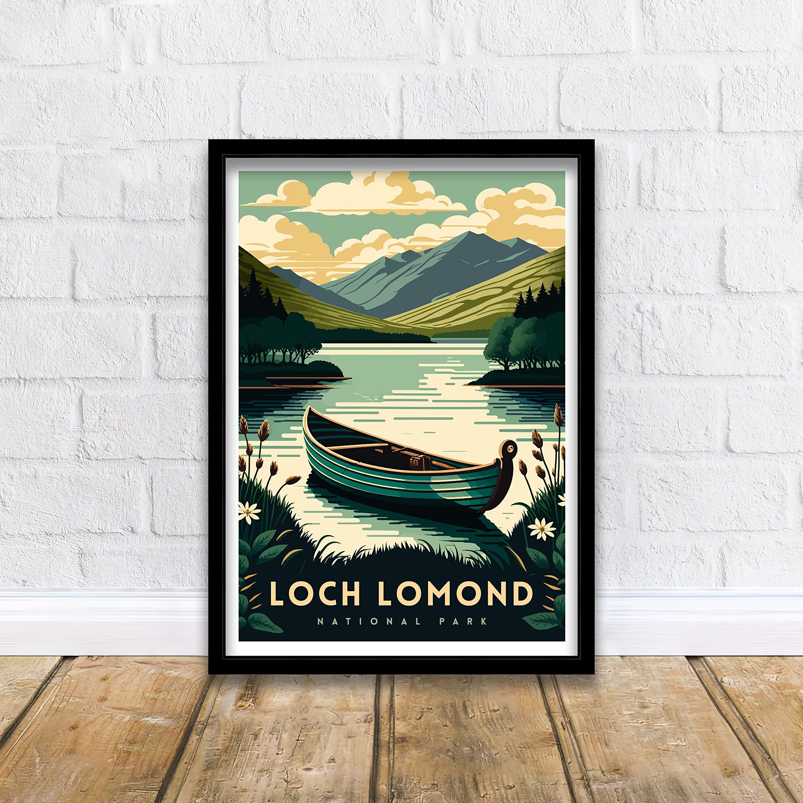 Loch Lomond Travel Print | Scotland | Loch Lomond Print | Travel Poster | Scotland Print | | National Park | Scottish Highlands #4