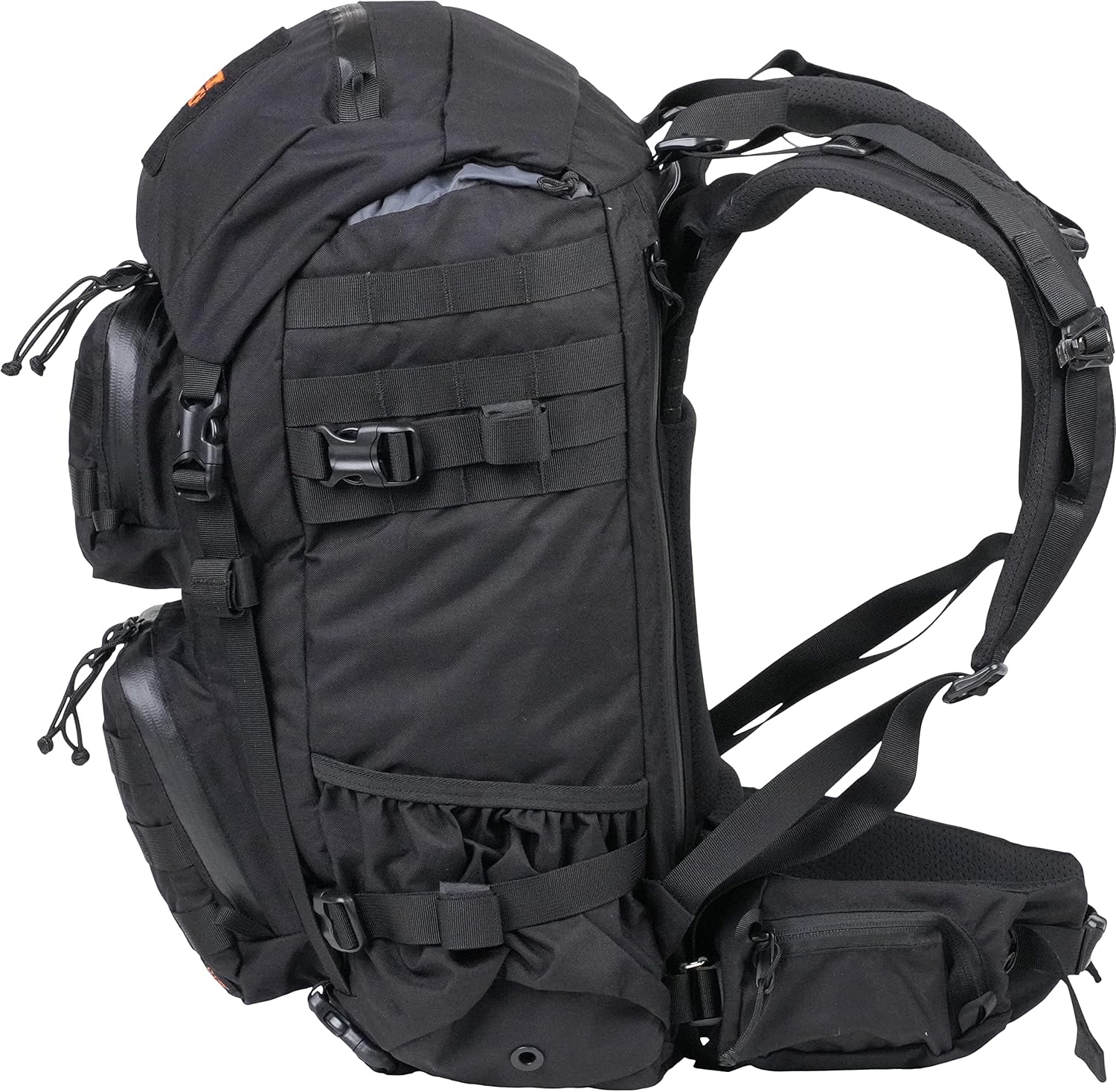 Interior view of the main compartment and laptop sleeve