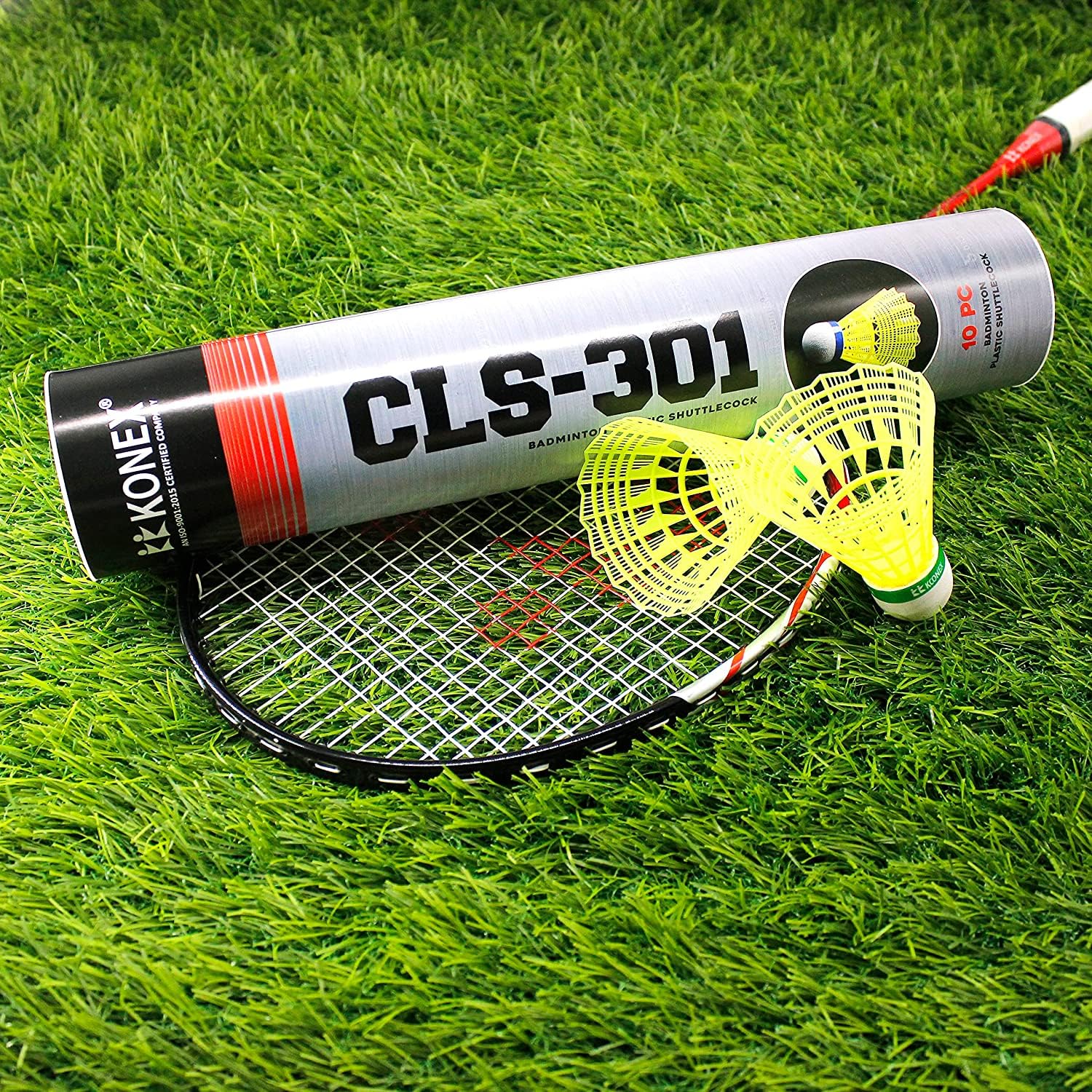 ANI World KONEX CLS-301 10pc Badminton Plastic Shuttlecock for Beginners and Kids-Yellow Color. 1 Tube Contains 10 Pcs