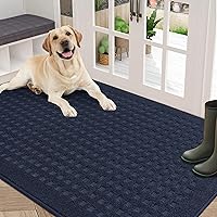 Vista 26 de BEQHAUSE Tapetes para puerta de interior de 20 x 32 pulgadas, tapete de perro para patas fangosas, absorbente y resistente a la suciedad, tapete