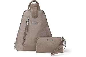 Portobello Shimmer Women's RFID Backpack Purse with Phone Wristlet