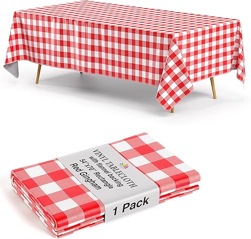 Manteles de vinilo con reverso de franela, color sólido, calidad premium, impermeables., Plástico