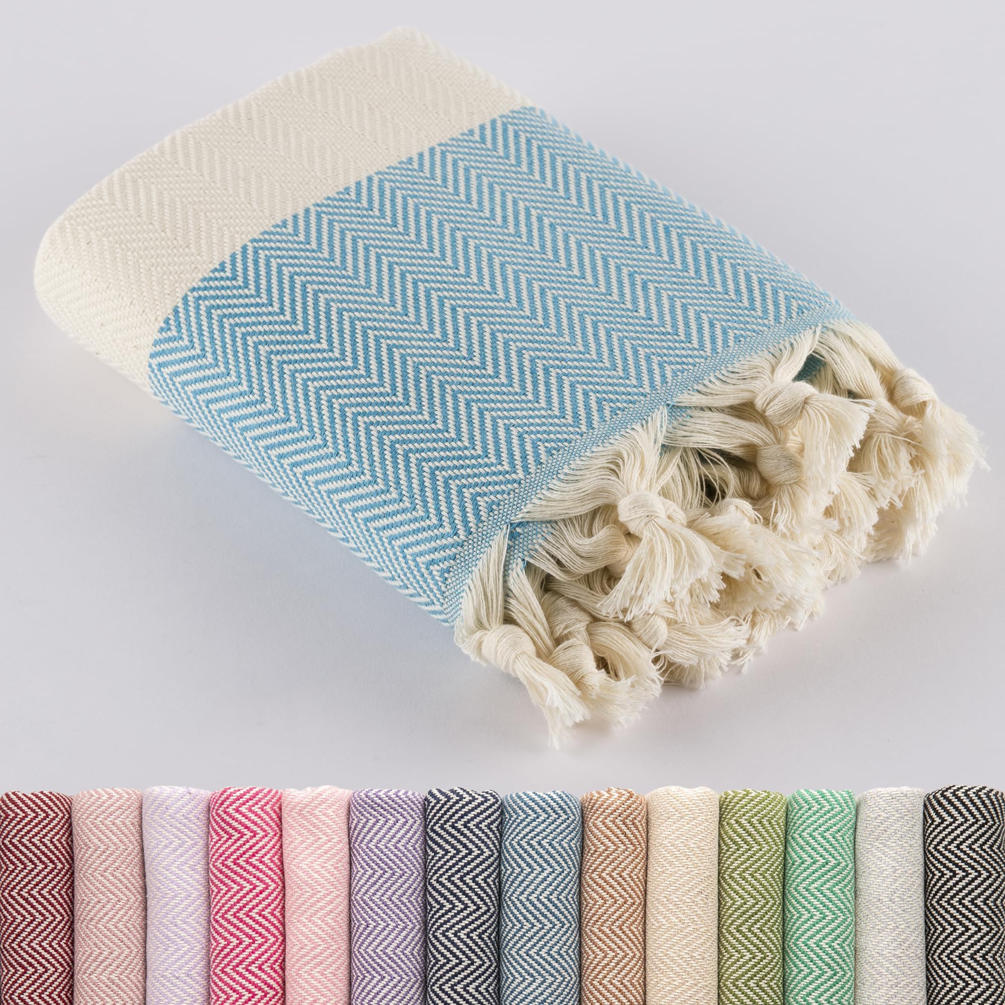 Stark und Weich LUCIDUS Turkish Beach Towel – 100% Turkish Cotton, Quick Dry & Sand Free, 40"x70", Lightweight for Travel, Bath, Yoga & Camping - (