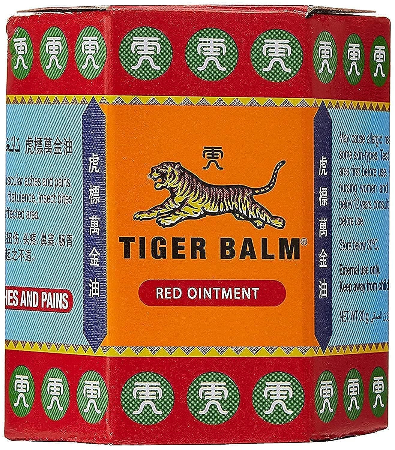 Tiger Balm Red Ointment | For Effective Relief From Joint Pain, Back Pain, Body Pain, Knee Pain, Muscular Aches & Sprains | 30g