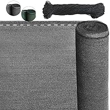 BB Sport Sichtschutz 1.2m x 50m Grey Zaunblende 150 g/m² Schattiernetz Tennisblende inkl. Nylonkordel UV-resistent reißfest windfest 7 Jahre Garantie auf Material*