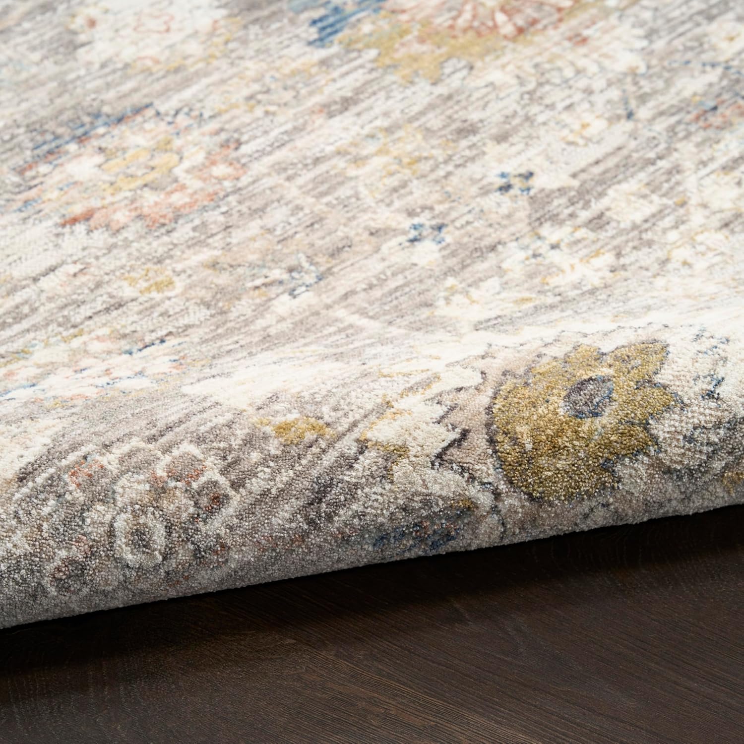 Nourison Home Heirloom Blend Grey 2'2" x 10' Area Rug - Easy Clean, Non Shedding, Bed Room, Living Room, Dining Room, Kitchen (10' Runner)
