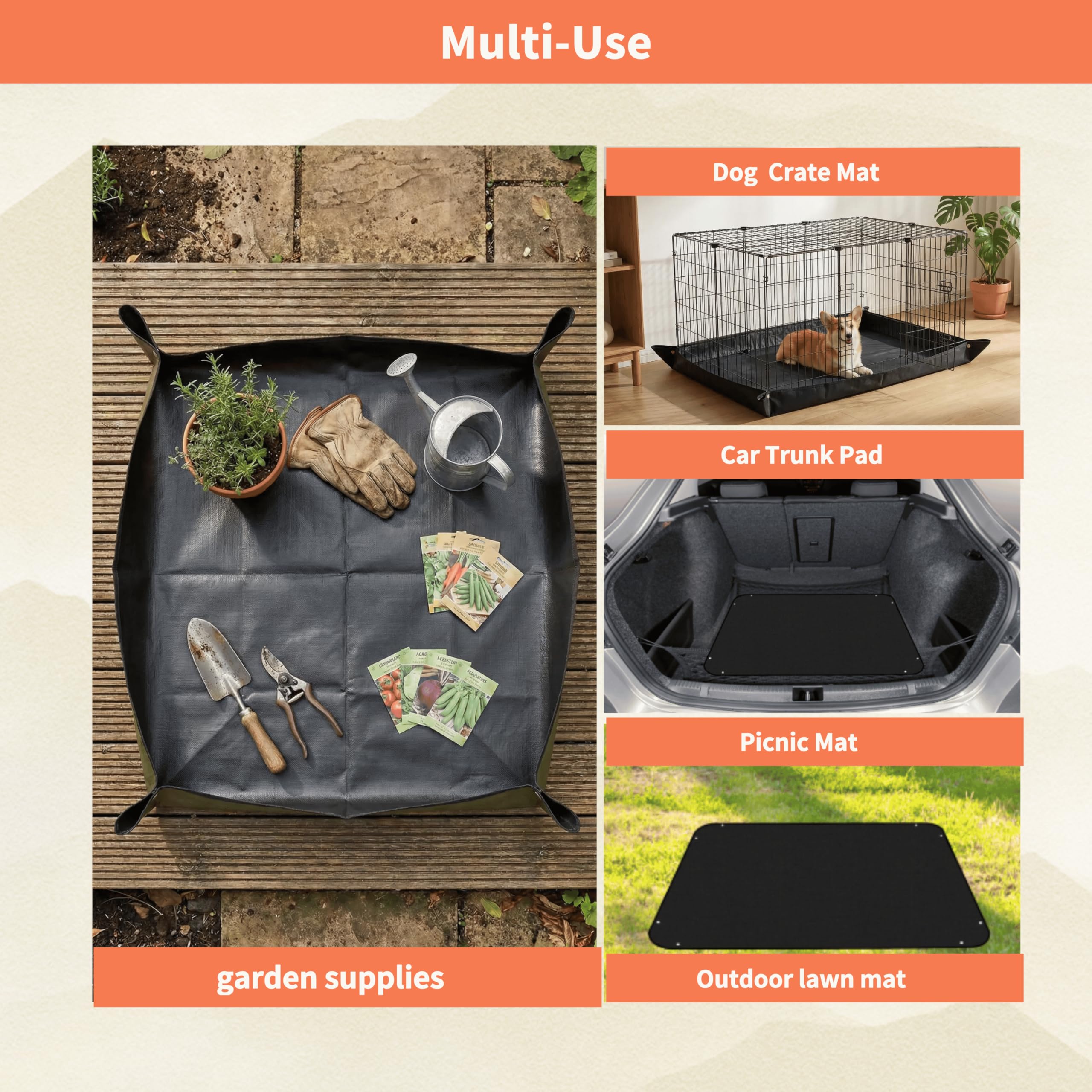 Kaninchenkäfig-Einlage, 150 x 100 cm, wasserdichte Meerschweinchenmatte, extra dicke PVC-Unterseite für Stall, C&C-Käfige | Schnappkanten, für drinnen und draußen, 2 Stück