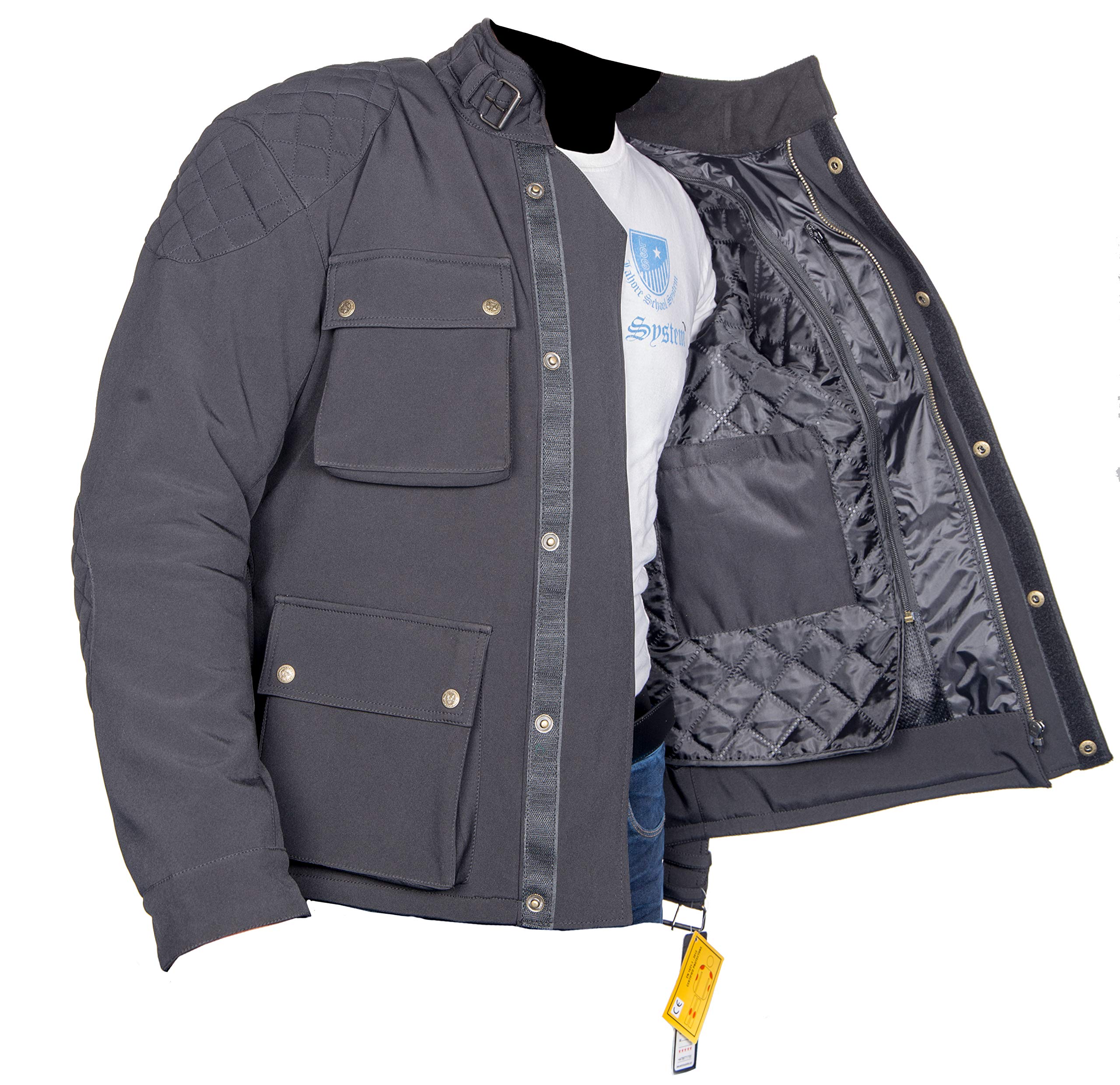 Protect Softshell - Chaqueta de moto para hombre impermeable resistente al viento transpirable tela Hitech |
