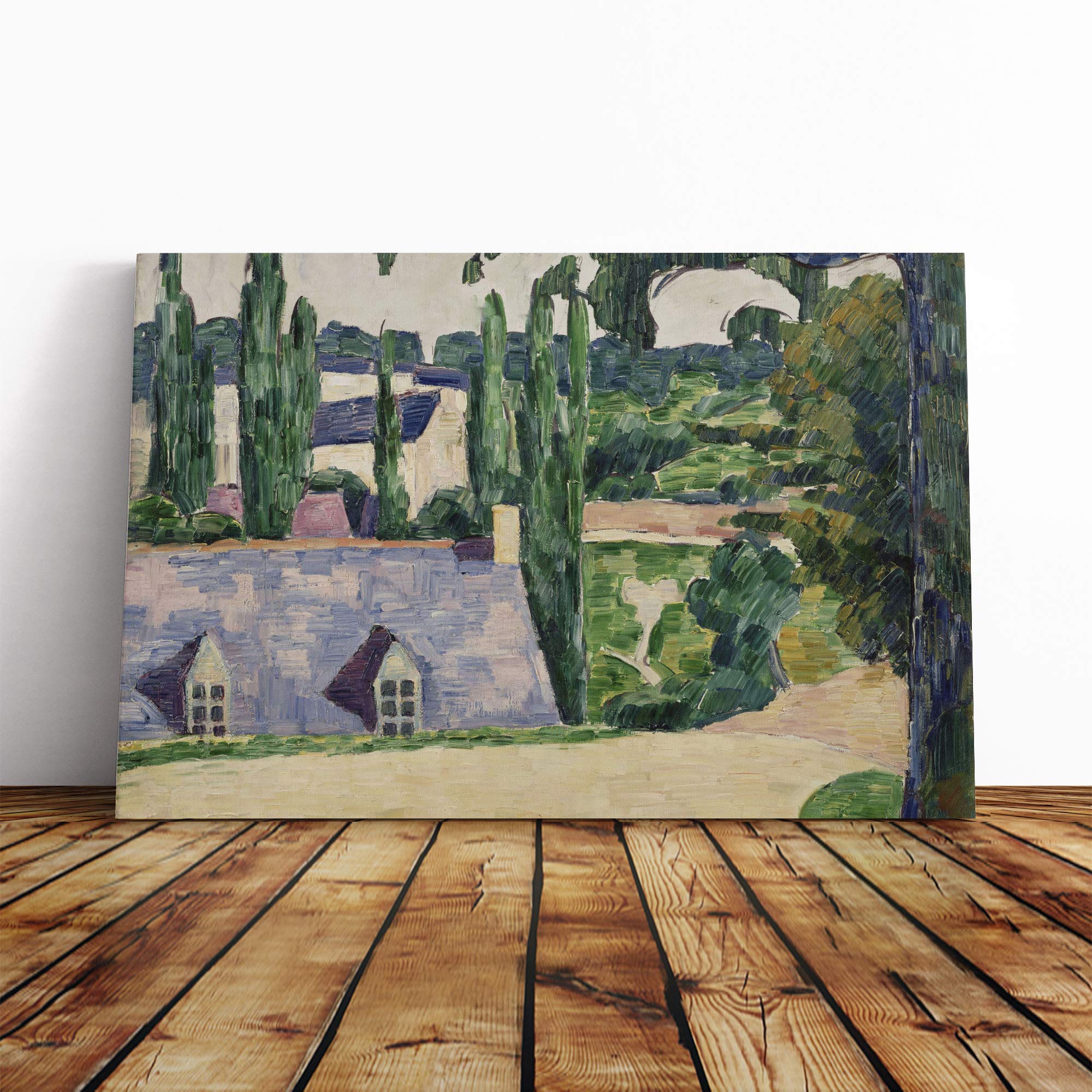 Emile Bernard Landscape at Pont-Aven Canvas Print | Gallery Wrapped 30mm Frame Wall Art | 24x16 inches | Ready to Hang | Modern Landscape Picture | Living Room Bedroom Lounge Office